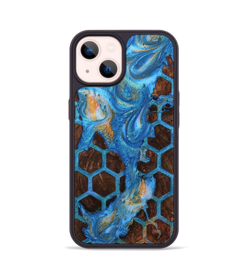 iPhone 14 Wood+Resin Phone Case - Maci (Pattern, 721751)