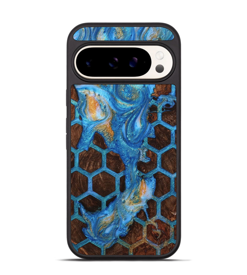 Pixel 9 Pro Wood+Resin Phone Case - Maci (Pattern, 721751)