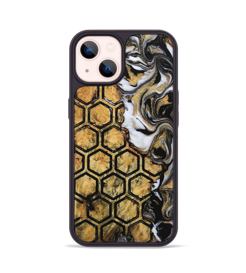 iPhone 14 Wood+Resin Phone Case - Lia (Pattern, 721752)