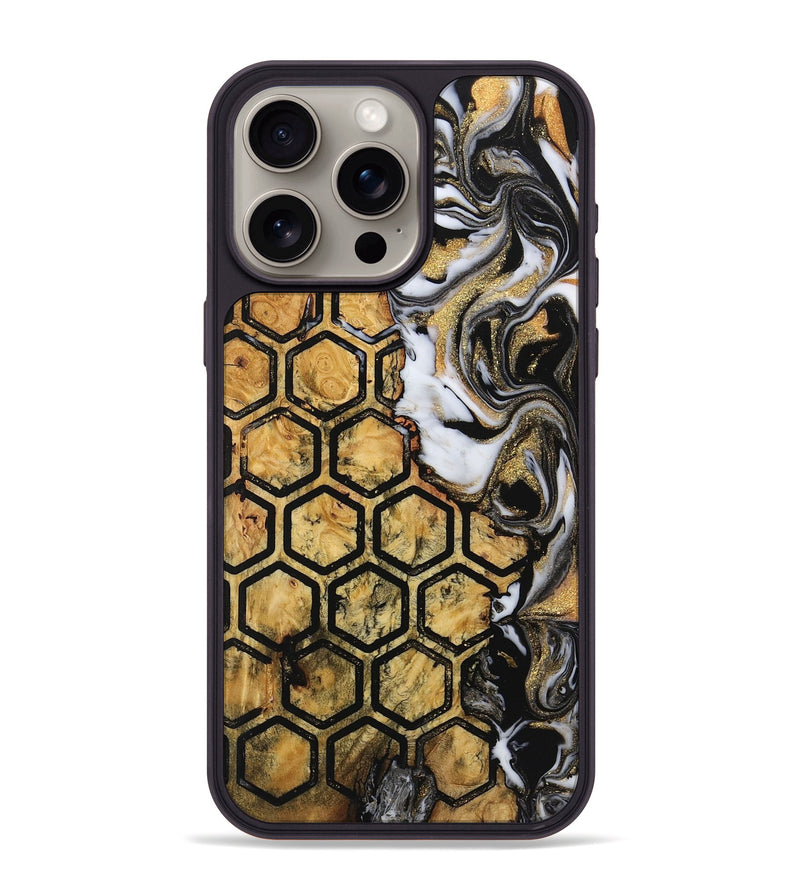 iPhone 15 Pro Max Wood+Resin Phone Case - Lia (Pattern, 721752)