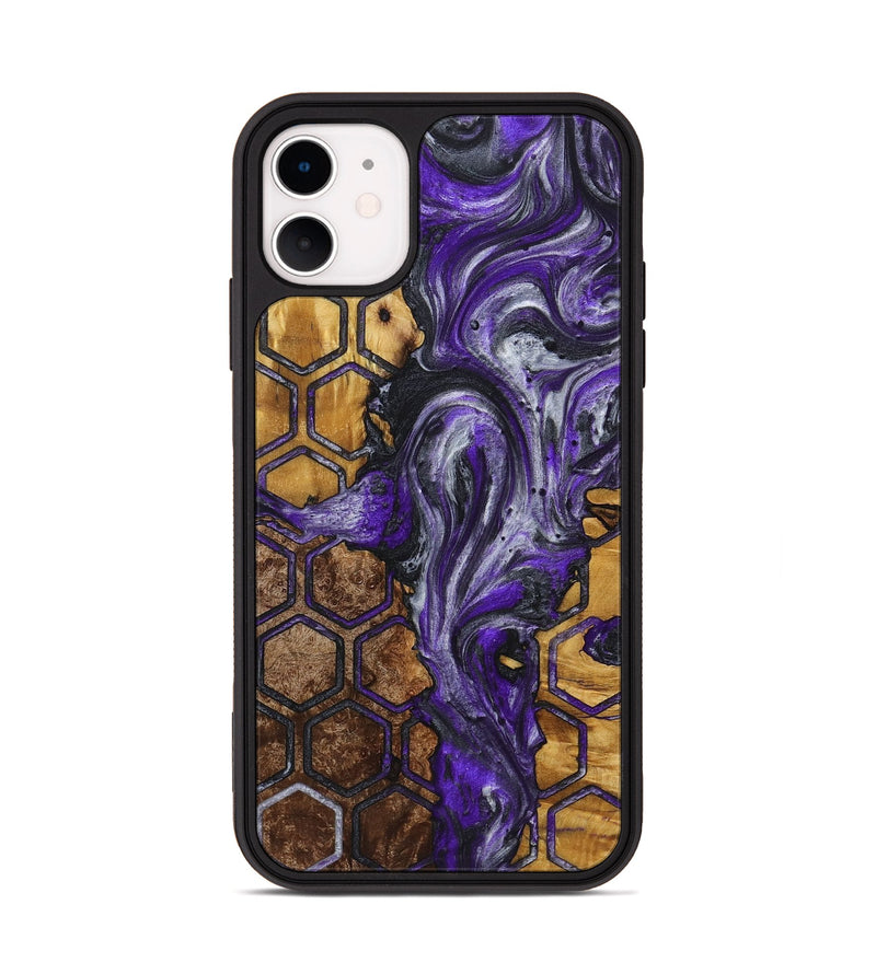 iPhone 11 Wood+Resin Phone Case - Mateo (Pattern, 721753)