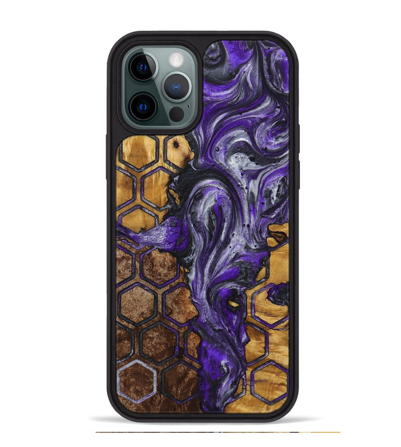 iPhone 12 Pro Max Wood+Resin Phone Case - Mateo (Pattern, 721753)