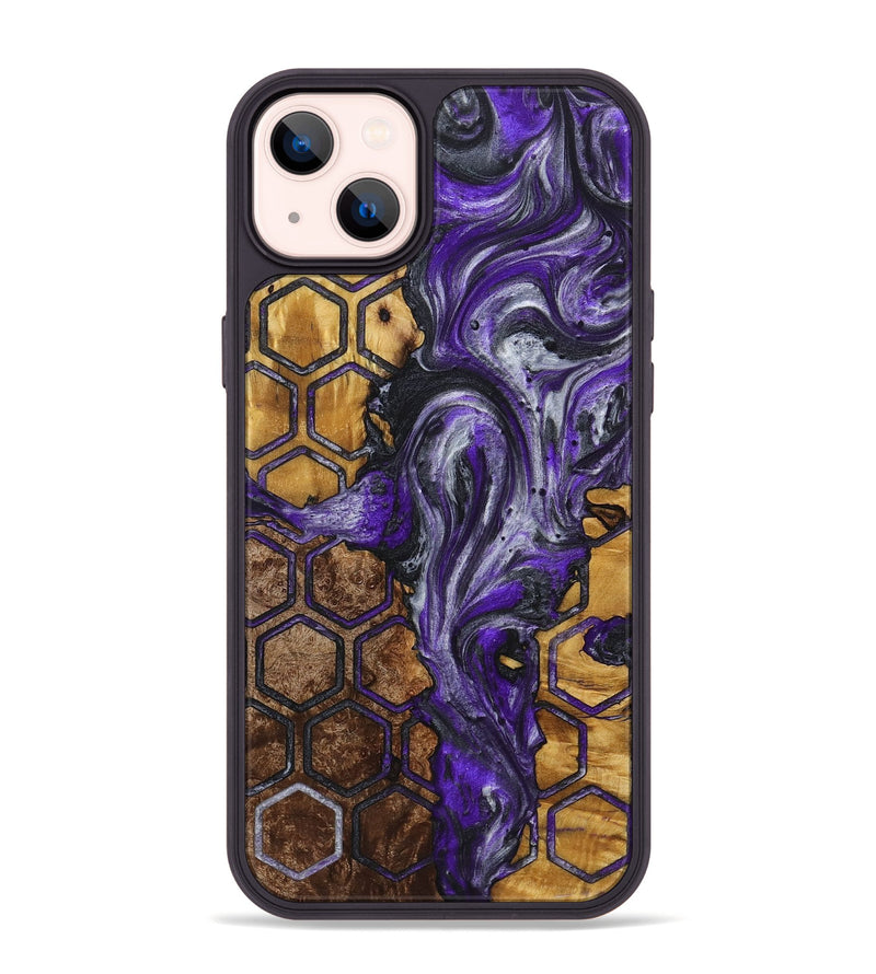 iPhone 14 Plus Wood+Resin Phone Case - Mateo (Pattern, 721753)