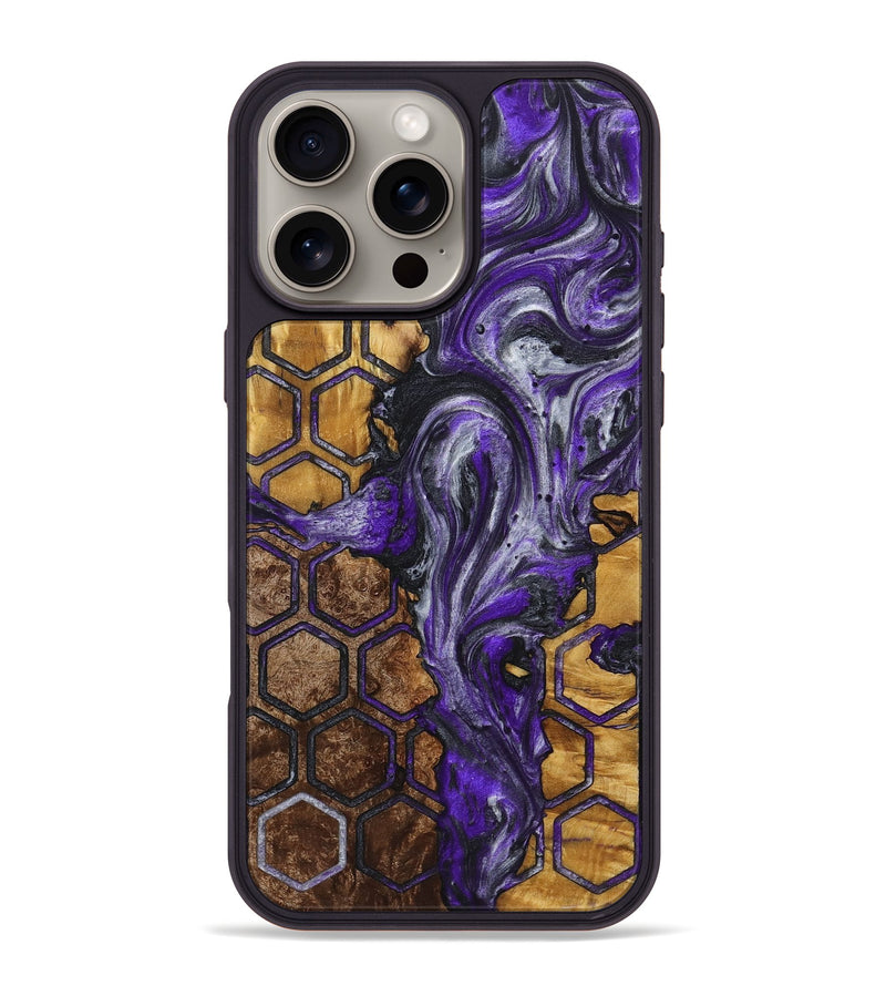 iPhone 16 Pro Max Wood+Resin Phone Case - Mateo (Pattern, 721753)