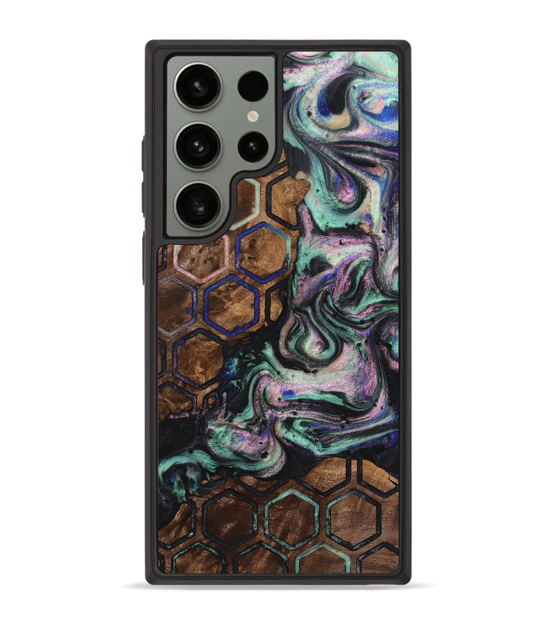 Galaxy S23 Ultra Wood+Resin Phone Case - Paulina (Pattern, 721754)