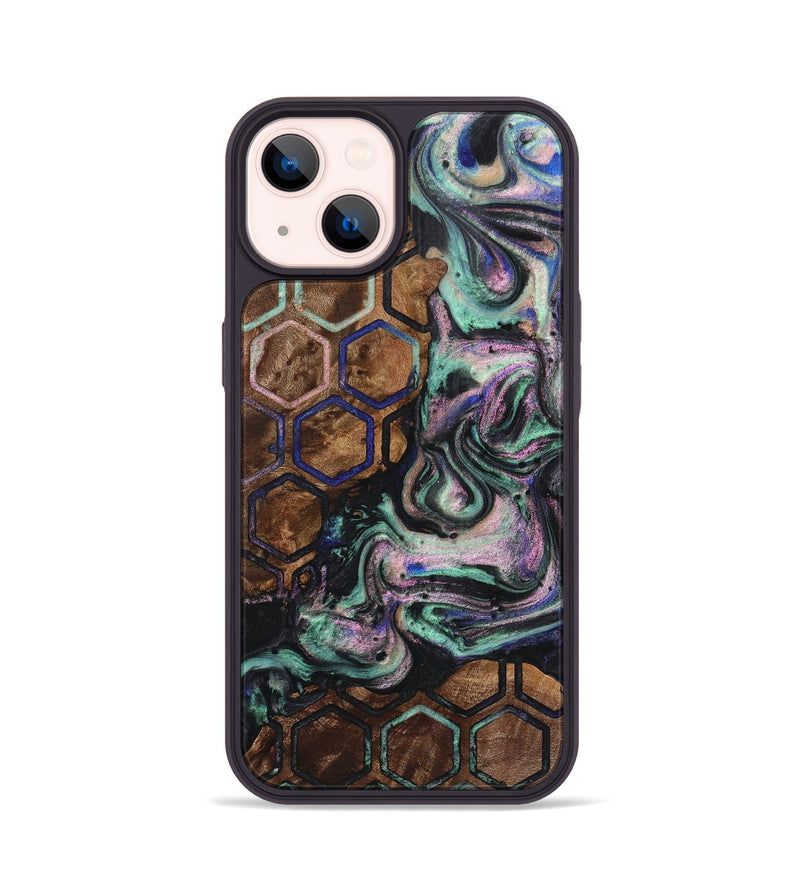 iPhone 14 Wood+Resin Phone Case - Paulina (Pattern, 721754)