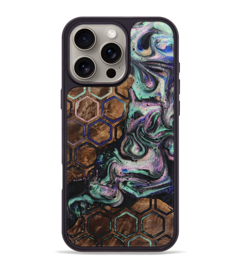 iPhone 16 Pro Max Wood+Resin Phone Case - Paulina (Pattern, 721754)