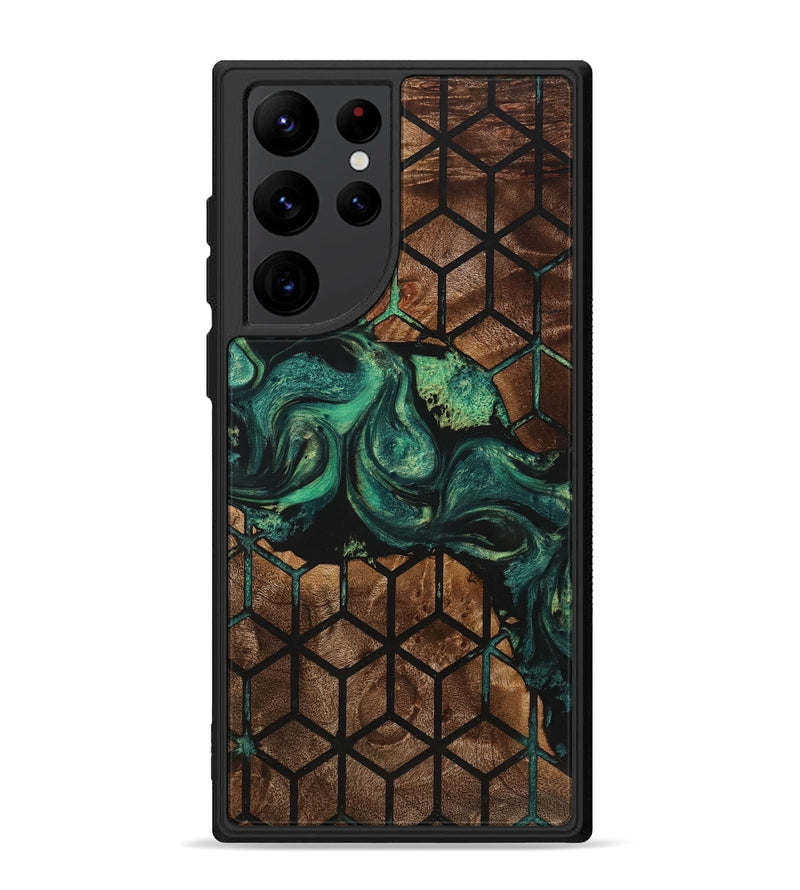 Galaxy S22 Ultra Wood+Resin Phone Case - Kenya (Pattern, 721755)