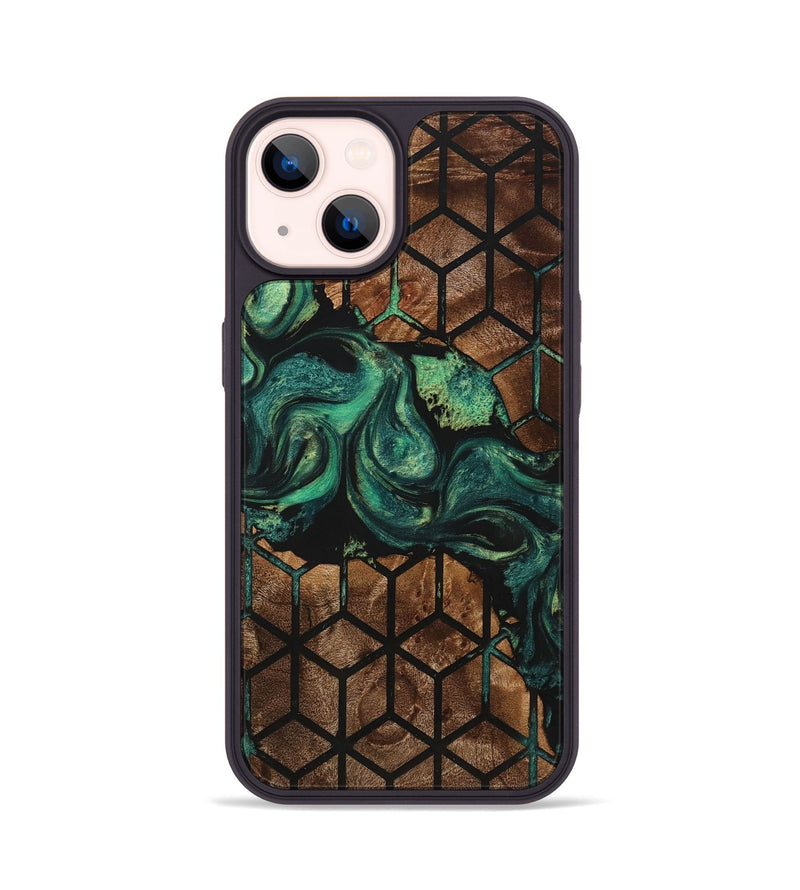 iPhone 14 Wood+Resin Phone Case - Kenya (Pattern, 721755)