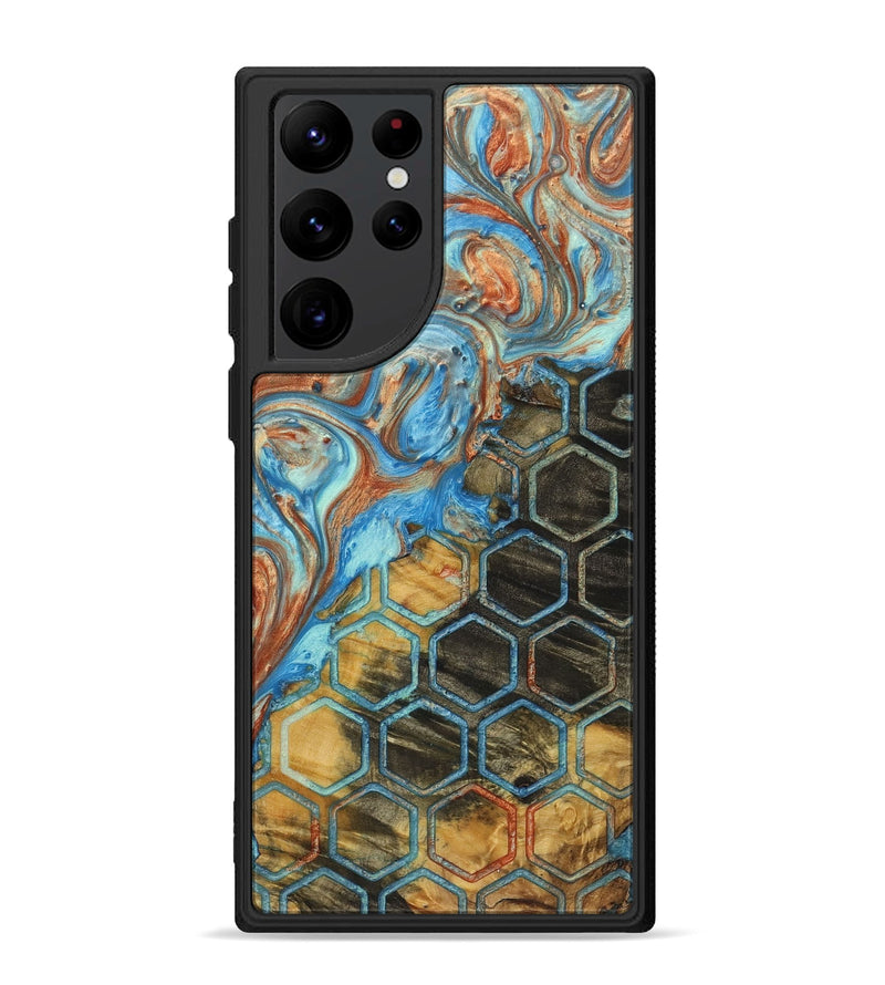 Galaxy S22 Ultra Wood+Resin Phone Case - Jeanette (Pattern, 721759)