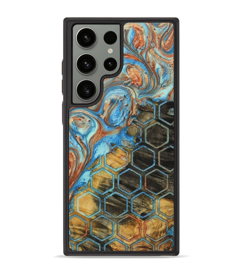 Galaxy S23 Ultra Wood+Resin Phone Case - Jeanette (Pattern, 721759)