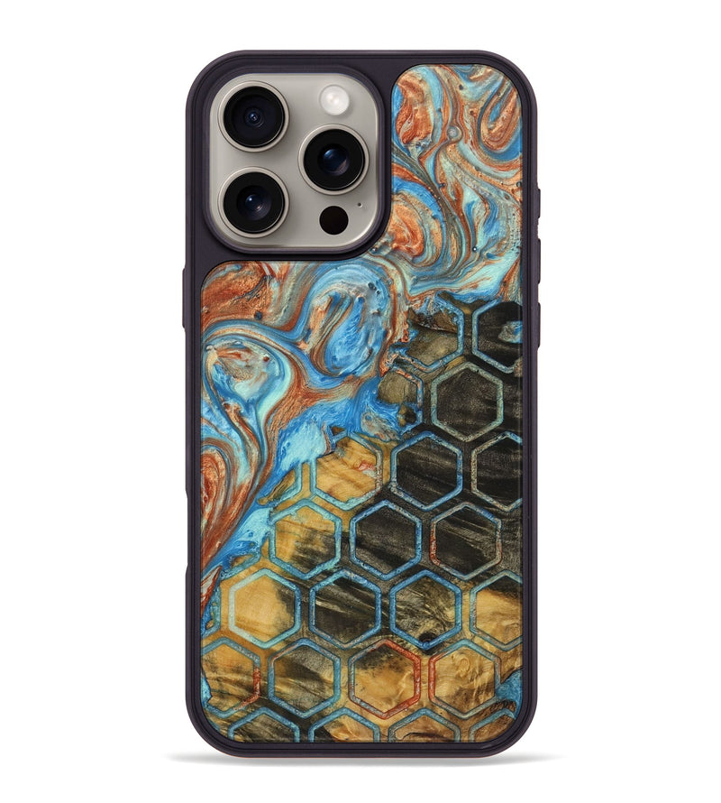 iPhone 16 Pro Max Wood+Resin Phone Case - Jeanette (Pattern, 721759)