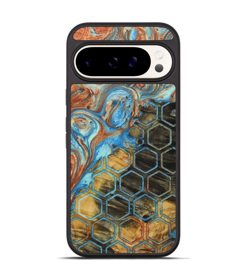 Pixel 9 Pro Wood+Resin Phone Case - Jeanette (Pattern, 721759)