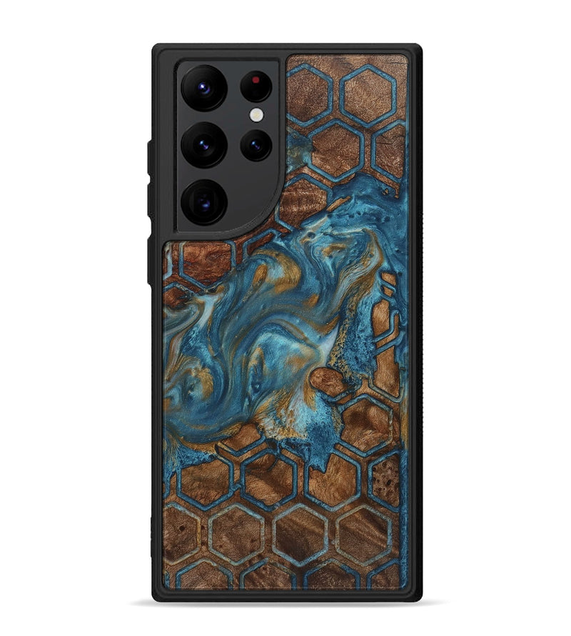 Galaxy S22 Ultra Wood+Resin Phone Case - Briella (Pattern, 721761)