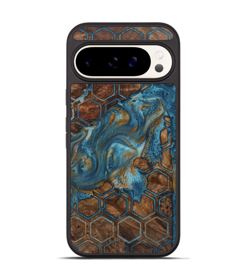 Pixel 9 Pro Wood+Resin Phone Case - Briella (Pattern, 721761)