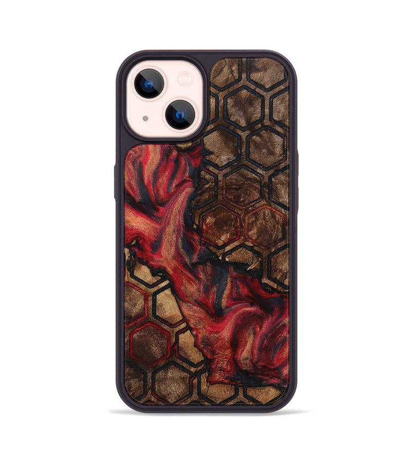 iPhone 14 Wood+Resin Phone Case - Ira (Pattern, 721763)