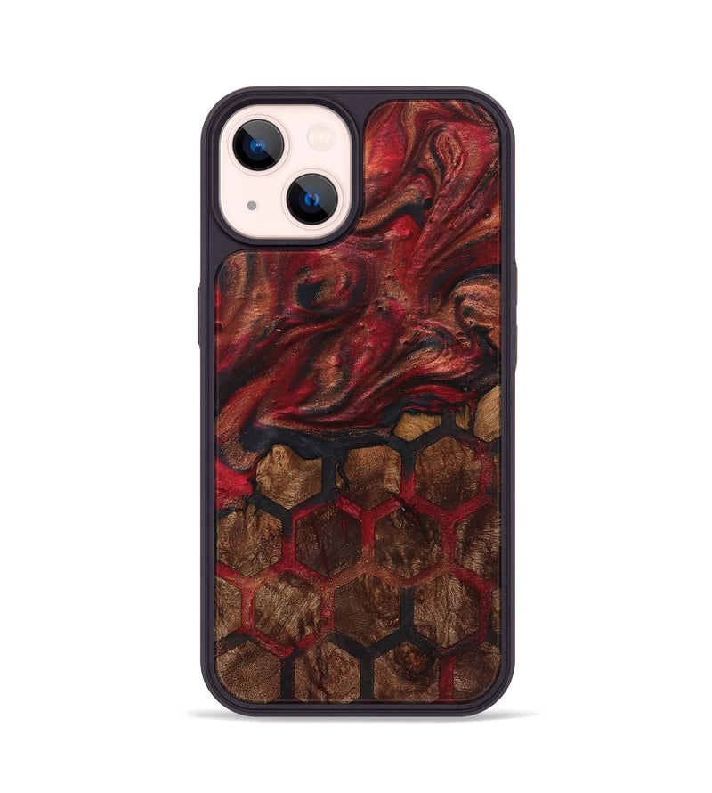 iPhone 14 Wood+Resin Phone Case - Debbie (Pattern, 721764)