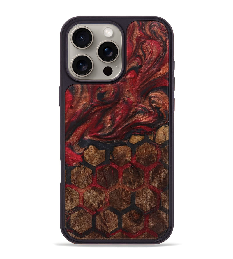 iPhone 16 Pro Max Wood+Resin Phone Case - Debbie (Pattern, 721764)