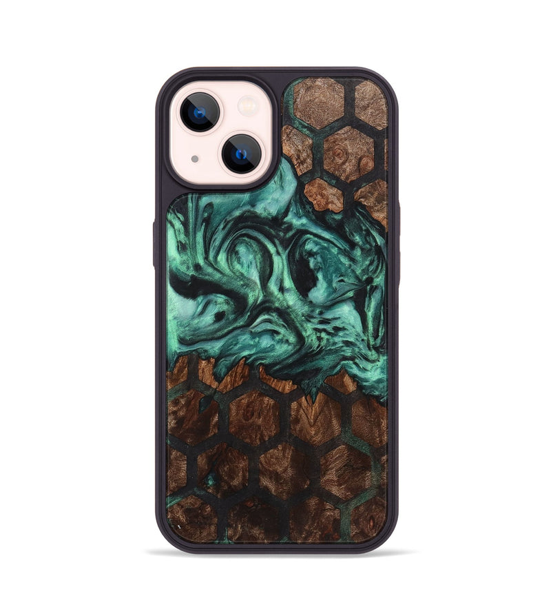 iPhone 14 Wood+Resin Phone Case - Dylan (Pattern, 721765)