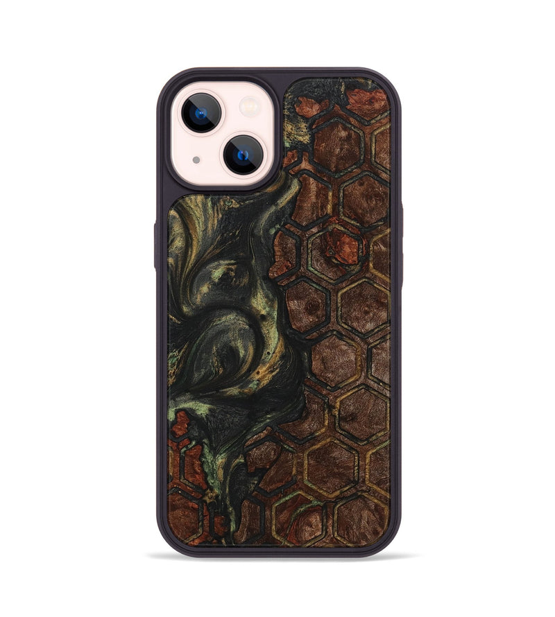 iPhone 14 Wood+Resin Phone Case - Paislee (Pattern, 721767)