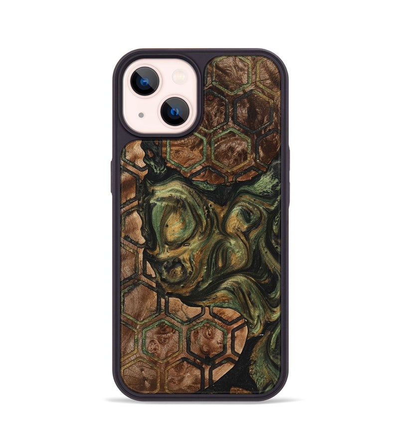 iPhone 14 Wood+Resin Phone Case - Mary (Pattern, 721768)