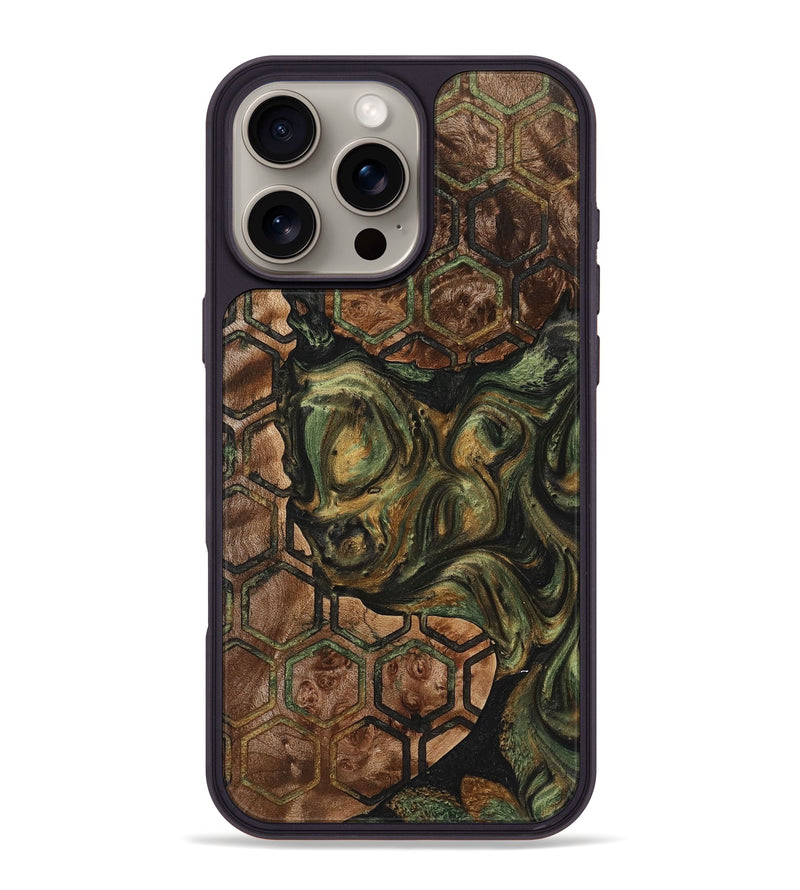 iPhone 16 Pro Max Wood+Resin Phone Case - Mary (Pattern, 721768)