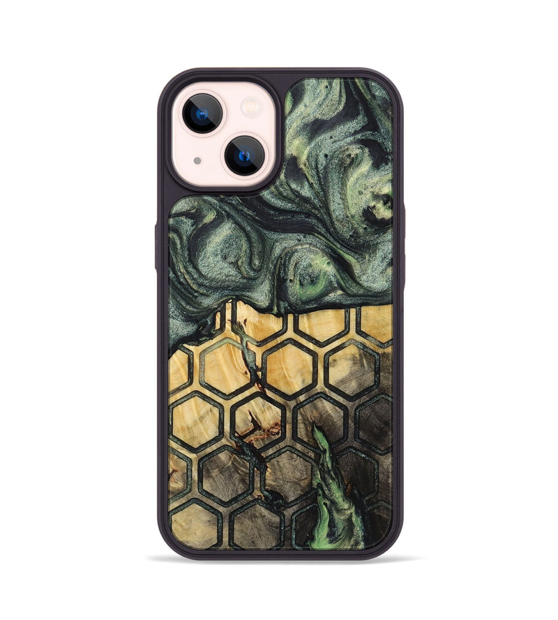 iPhone 14 Wood+Resin Phone Case - Nova (Pattern, 721770)