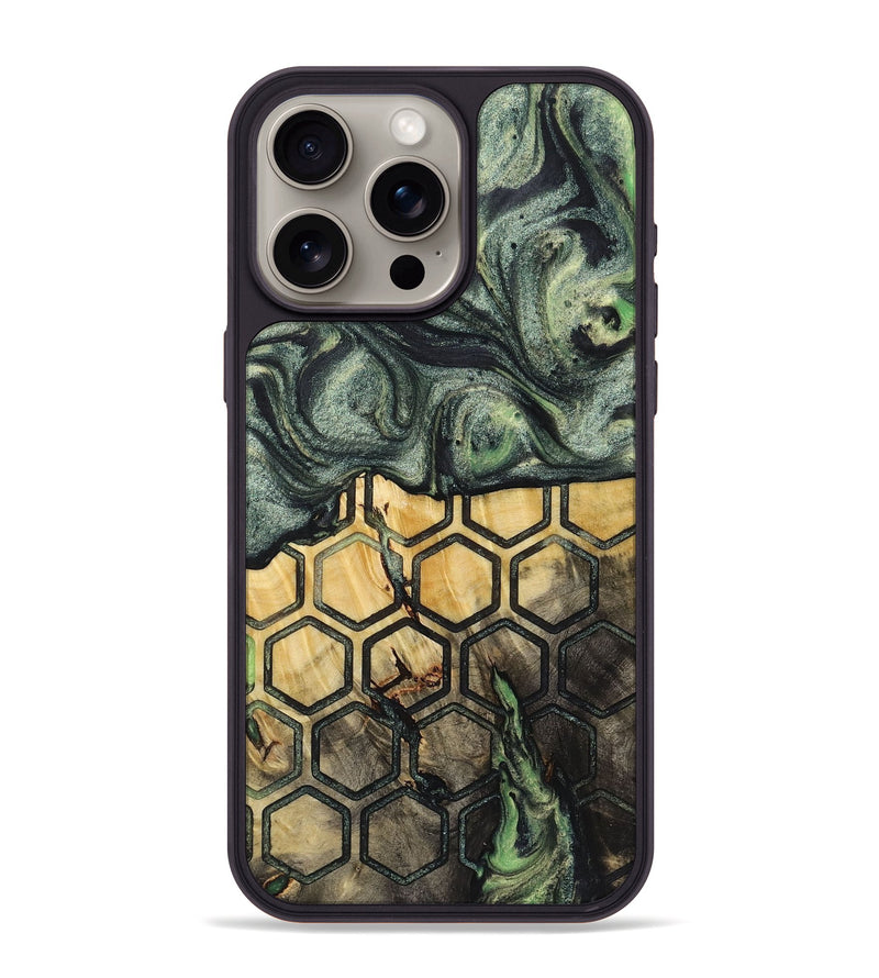 iPhone 15 Pro Max Wood+Resin Phone Case - Nova (Pattern, 721770)