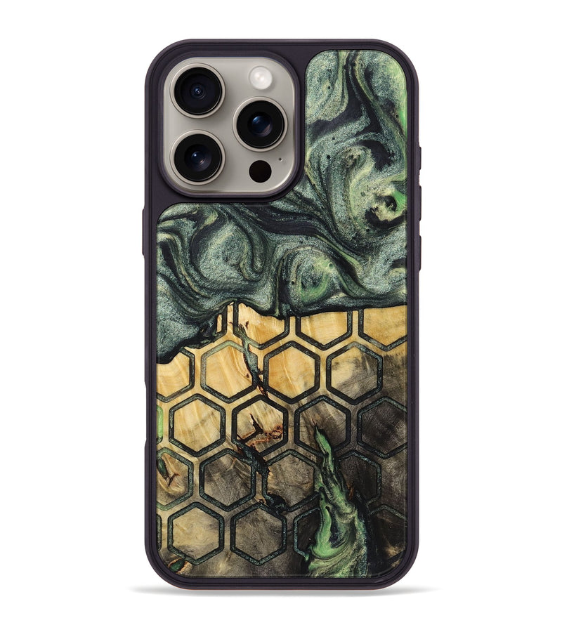 iPhone 16 Pro Max Wood+Resin Phone Case - Nova (Pattern, 721770)