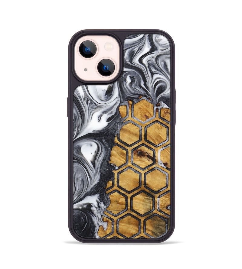 iPhone 14 Wood+Resin Phone Case - Margot (Pattern, 721773)