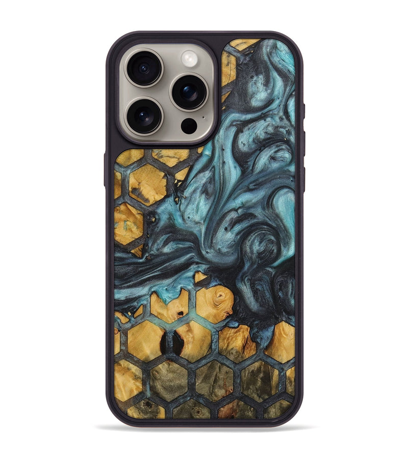 iPhone 15 Pro Max Wood+Resin Phone Case - Chad (Pattern, 721775)