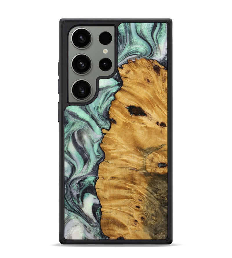 Galaxy S24 Ultra Wood+Resin Phone Case - Todd (Green, 721781)