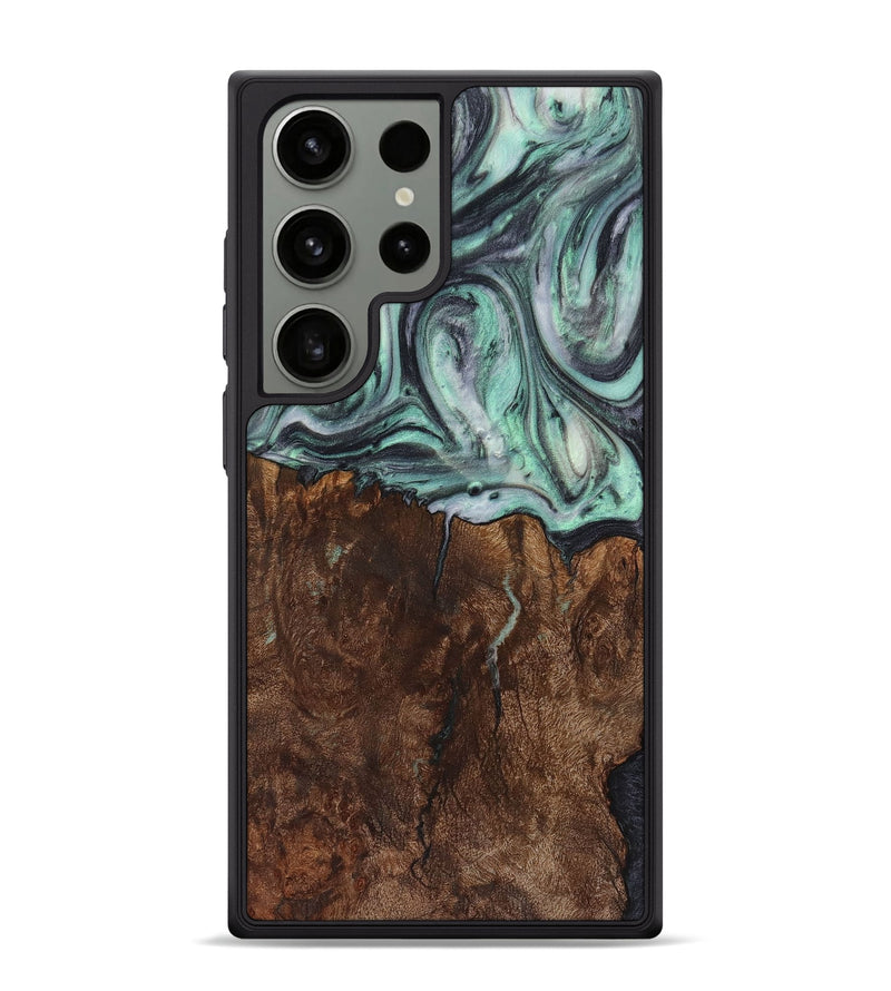 Galaxy S24 Ultra Wood+Resin Phone Case - Jami (Green, 721782)