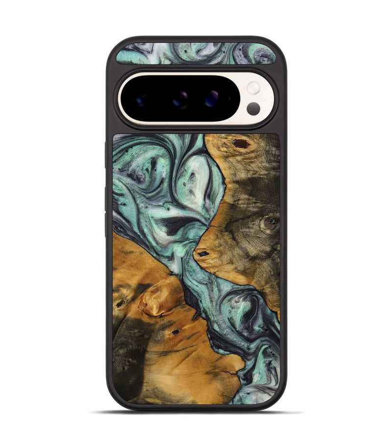 Pixel 9 Wood+Resin Phone Case - Maverick (Green, 721793)