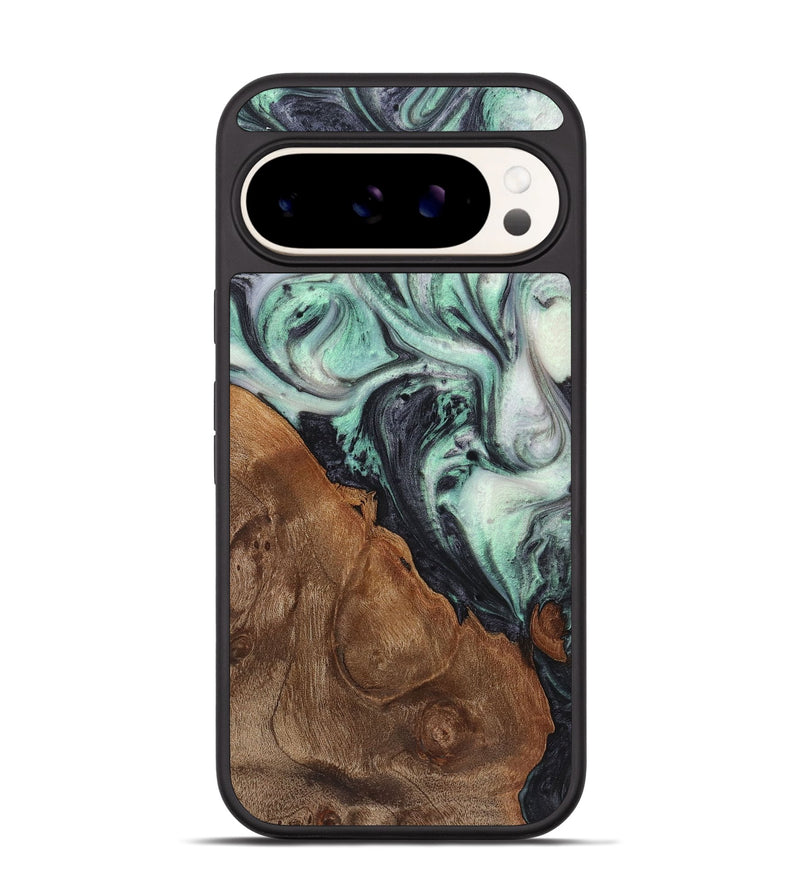 Pixel 9 Pro Wood+Resin Phone Case - Ted (Green, 721801)