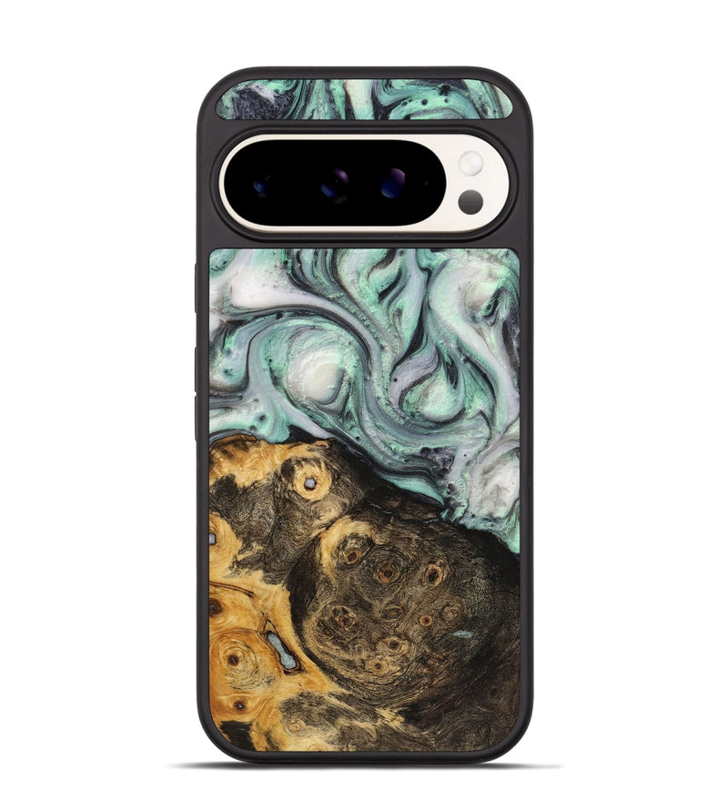 Pixel 9 Wood+Resin Phone Case - Bethany (Green, 721802)