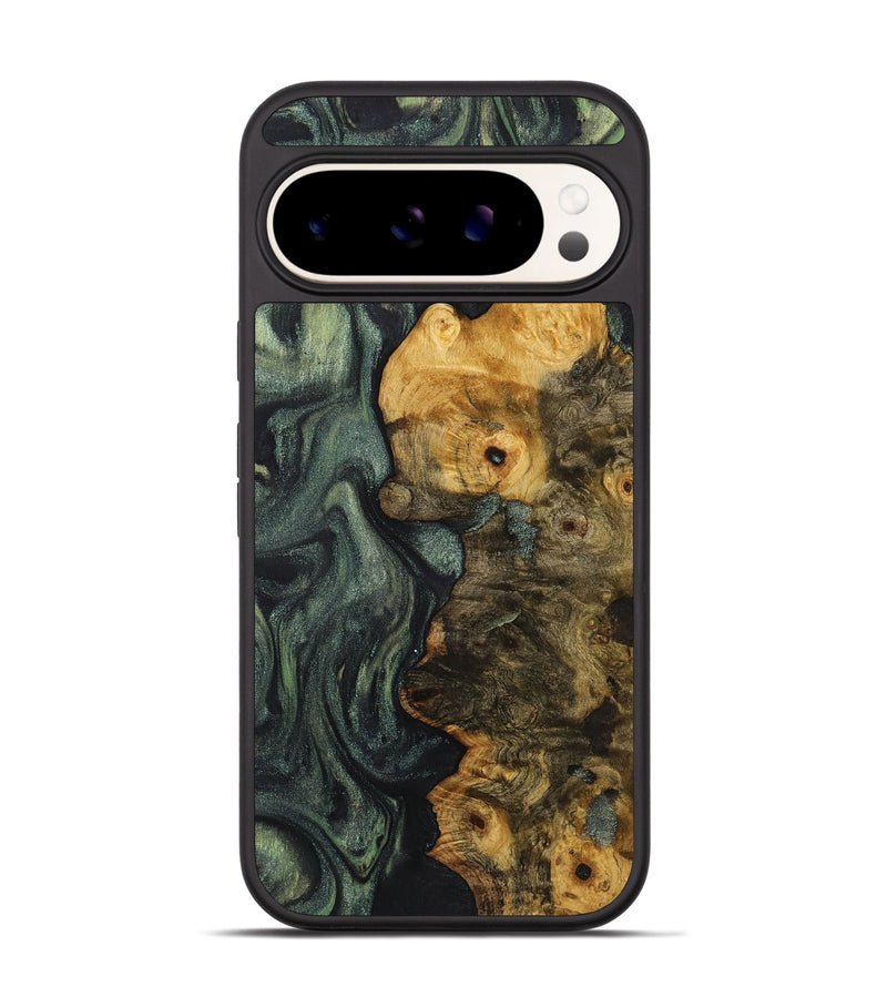 Pixel 9 Wood+Resin Phone Case - Dora (Green, 721808)