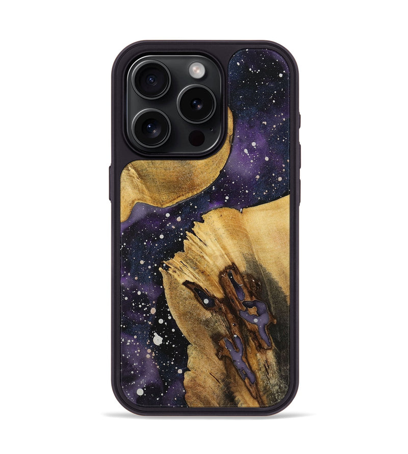 iPhone 15 Pro Wood+Resin Phone Case - Leo (Cosmos, 721837)