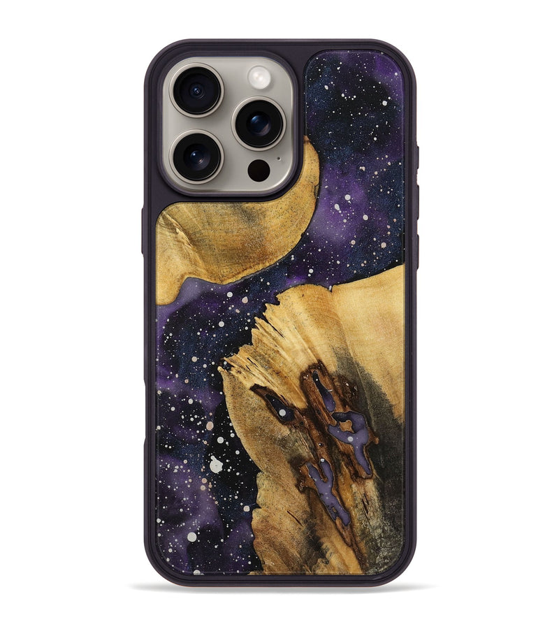 iPhone 16 Pro Max Wood+Resin Phone Case - Leo (Cosmos, 721837)