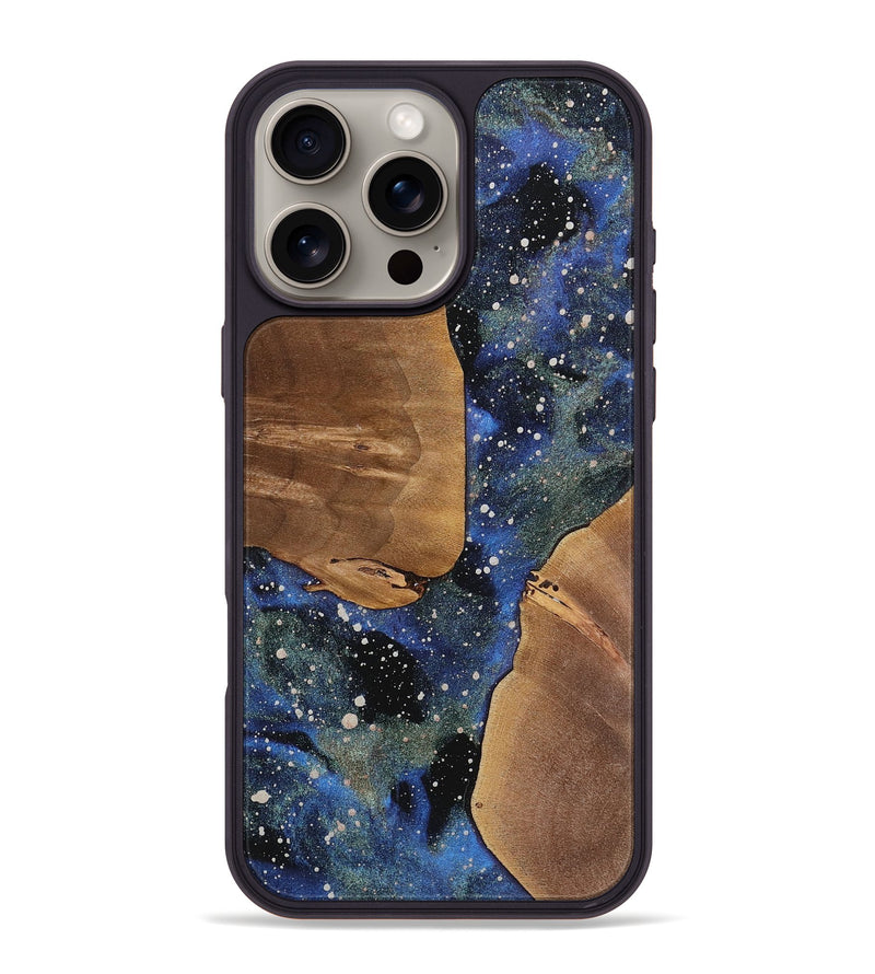 iPhone 16 Pro Max Wood+Resin Phone Case - Ethan (Cosmos, 721845)