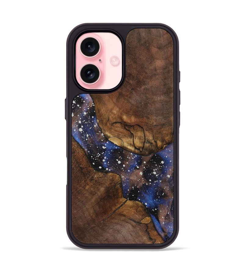 iPhone 16 Wood+Resin Phone Case - Albert (Cosmos, 721856)