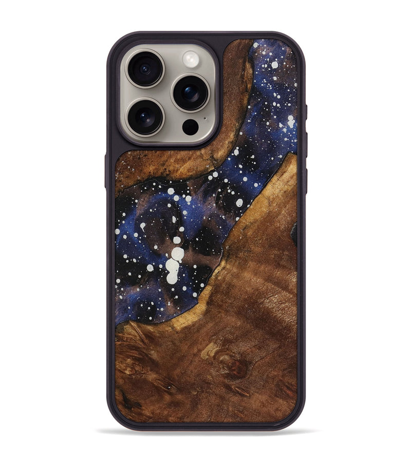 iPhone 15 Pro Max Wood+Resin Phone Case - Amina (Cosmos, 721858)