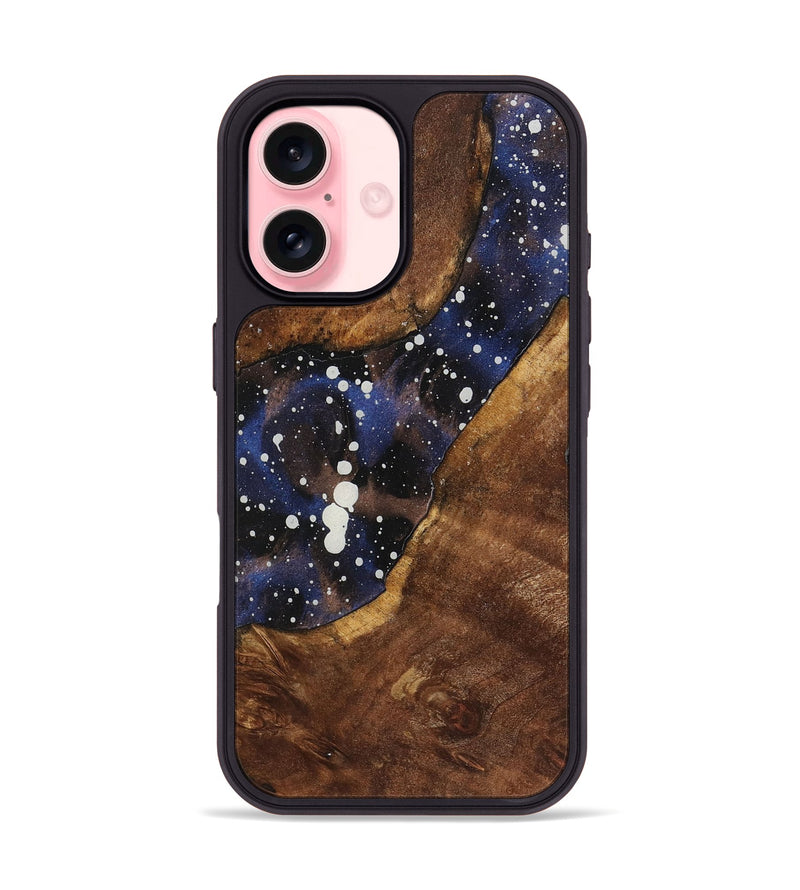 iPhone 16 Wood+Resin Phone Case - Amina (Cosmos, 721858)