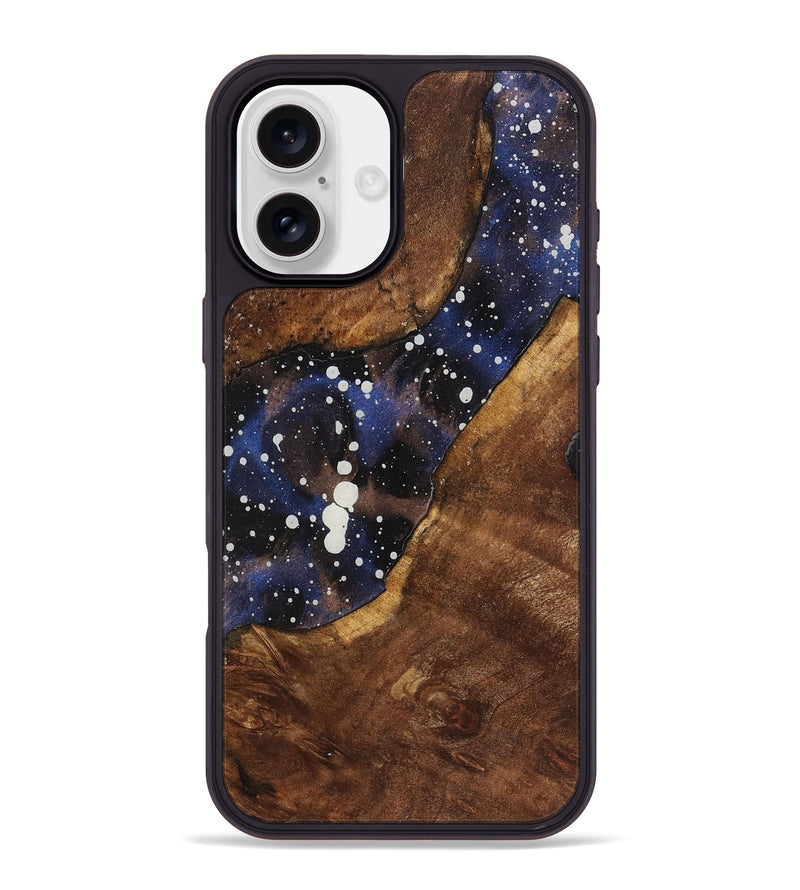 iPhone 16 Plus Wood+Resin Phone Case - Amina (Cosmos, 721858)