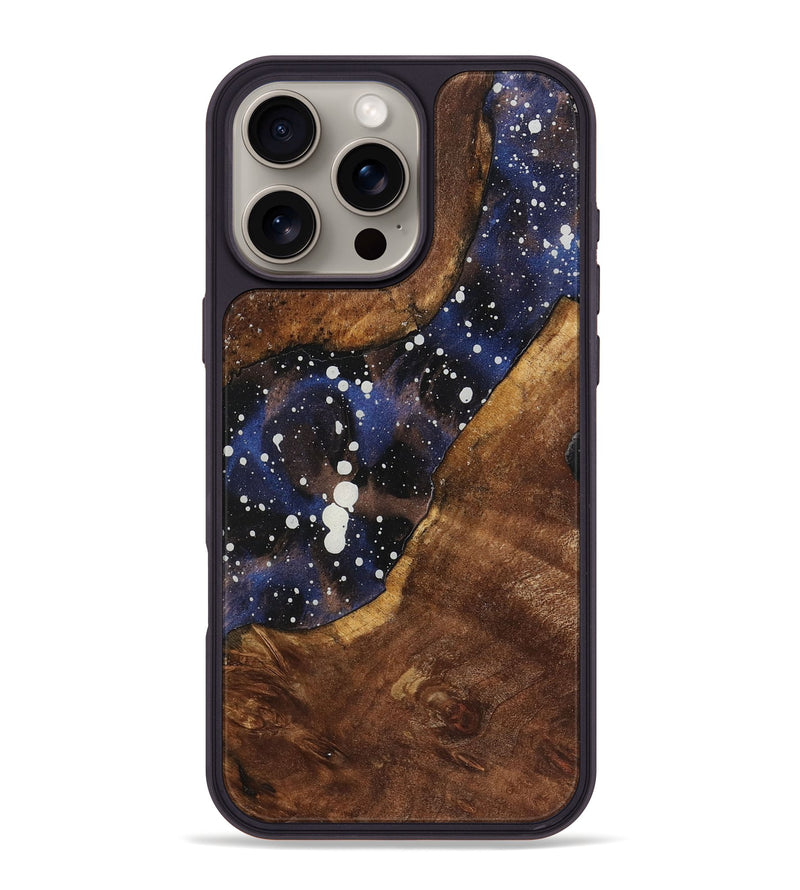 iPhone 16 Pro Max Wood+Resin Phone Case - Amina (Cosmos, 721858)