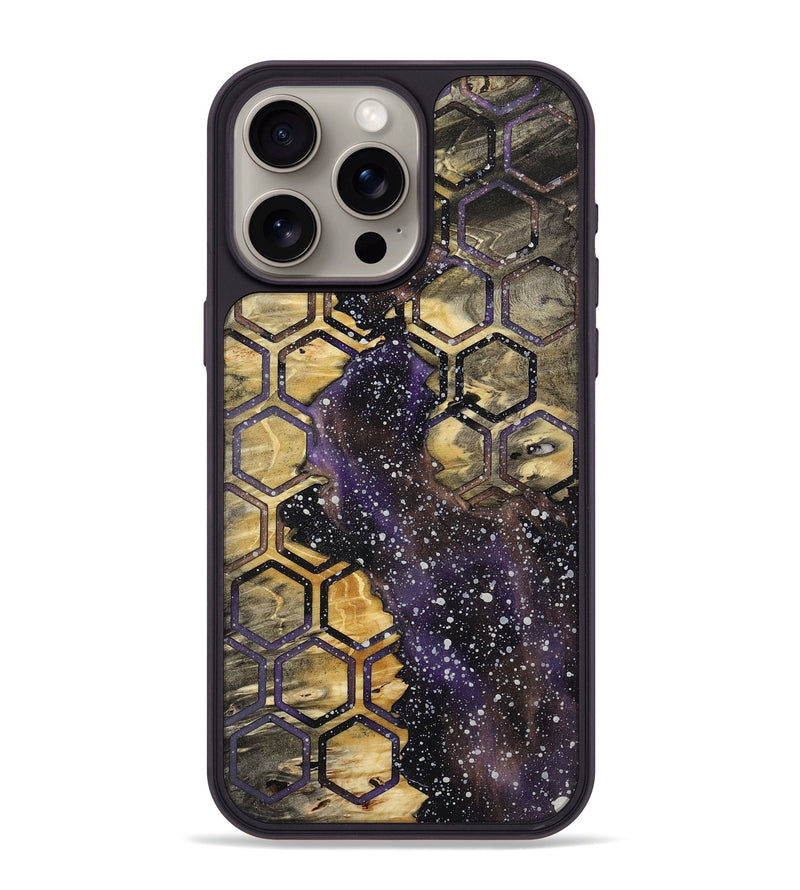 iPhone 15 Pro Max Wood+Resin Phone Case - Tevin (Cosmos, 721867)