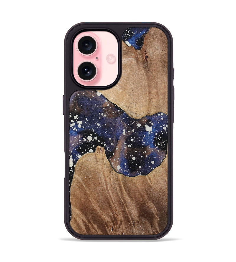 iPhone 16 Wood+Resin Phone Case - Yvette (Cosmos, 721873)