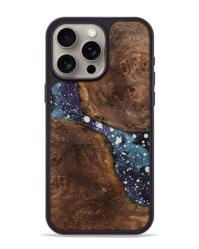 iPhone 15 Pro Max Wood+Resin Phone Case - Ethel (Cosmos, 721875)