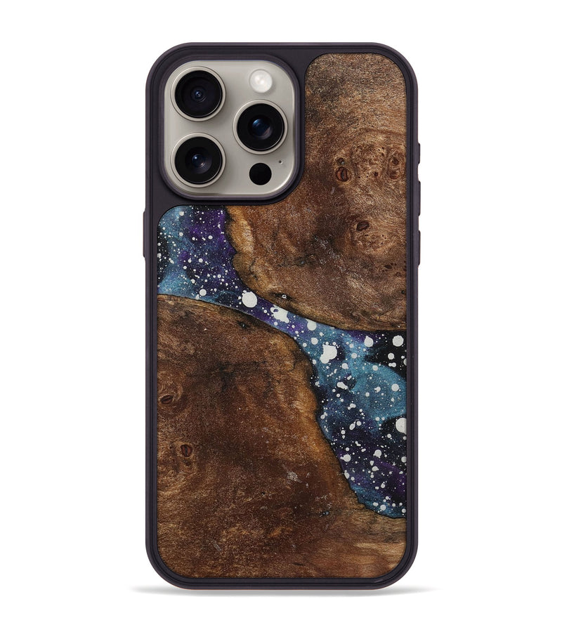 iPhone 15 Pro Max Wood+Resin Phone Case - Ethel (Cosmos, 721875)