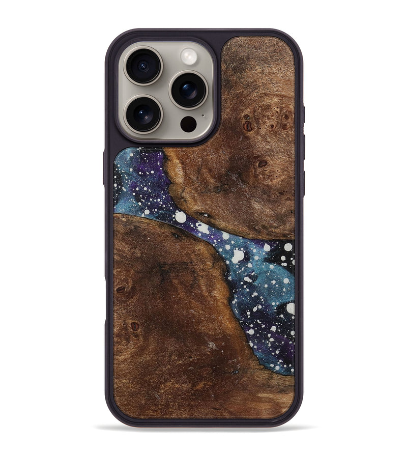 iPhone 16 Pro Max Wood+Resin Phone Case - Ethel (Cosmos, 721875)